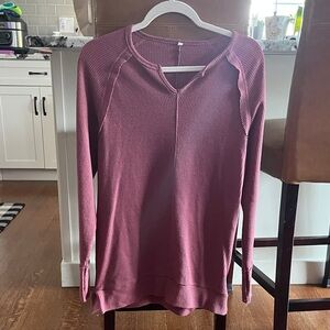 Elegant Mauve Long Sleeve Top